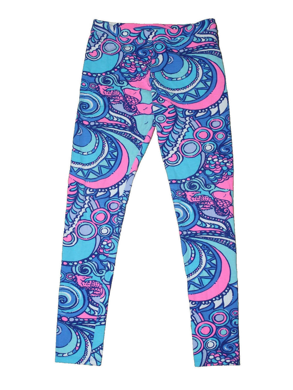 Lilly Pulitzer OCEAN JEWELS Girls Youth Leggings Pants Stretch XL (12-14) x 27"